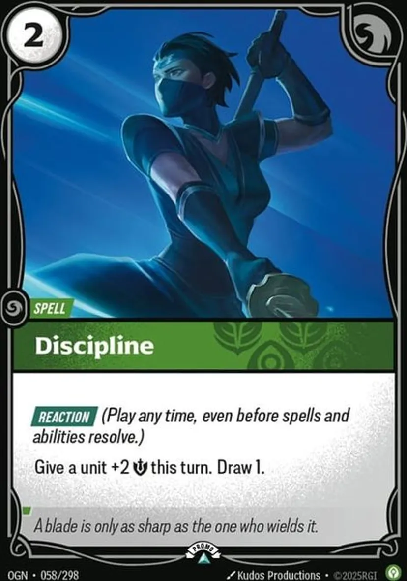 Discipline - OGN-058-p - Promotional Cards - Riftbound card